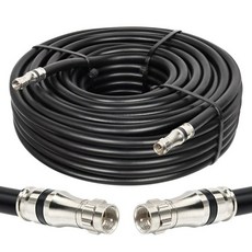 MOOKEERFRG11 동축케이블 3ft F타입케이블 저손실 RG11케이블 3피트 14AWG RG11 75ohmCATV 위성 접시 VHF/UHF 라디오용 고화질 F 타입 커넥터, 60FT