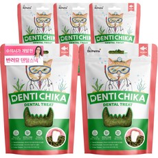 닥터페트라 덴티치카 덴탈트릿 고양이 치석 입냄새 제거 이빨과자, 5개, 70g, 연어맛