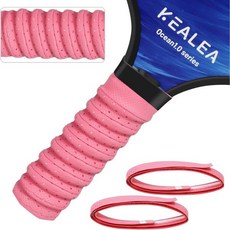 피클볼 패들 그립 테이프 돌기형 능선이 있 두꺼운 손잡이 랩 테니스 배드민턴 라켓용, Red, 1개