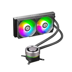 LIAN LI 藍海小棧 GALAHAD AIO 240-X 一體式水冷散熱器 (黑色)高效散熱、靜音運行、多平台相容, 1個