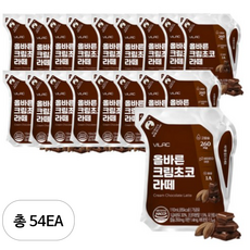 비락 유아용 올바른 크림초코 라떼 110ml, 54개, 초코맛