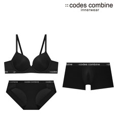 코데즈컴바인이너웨어 노와이어 블랙 커플세트 (CEWBR162BK+CEWBP162BK+CEMDR161BK) 2833018