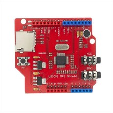 vs1053 Stereo Audio MP3 플레이어 Shield 레코드 디코드 개발 보드 모듈 OGG 실시간 인코딩 녹화, 빨간색, 빨간색