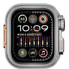 高端合金錶殼 適用 Apple Watch 9 8 7 6 42mm 46mm, 合金秒變殼-鈦灰色,46mm10代/11代通用, 1個