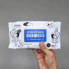 노브랜드 비데물티슈 캡형, 3개, 46매, 195g