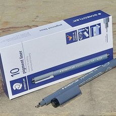 스테들러 0.6mm Fineliner pigment liner 블랙 1다스 bog+82749DL