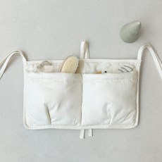 로그하우스 하루 베드포켓 순면 침대 수납 주머니, 순면 30수, 아이보리