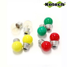 꼬마 전구 2개입 K-198 혜문스토어 220v10w 앵두전구 캠핑조명 작은전구 색깔전구