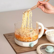 BL컴퍼니 멀티쿠커 전기찜기 티포트 라면포트 휴대용 여행용 캠핑, 멀티쿠커 아이보리