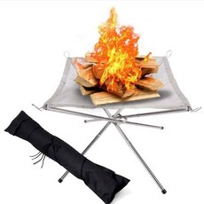 화롯대 가벼운 장작 미니화로 스틸 경량 스테인레스 녹방지 화로대 45383PC 1(pc), 접이식 메쉬화로대