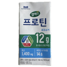셀렉스 매일 마시는 프로틴 로우슈거, 190ml, 48개