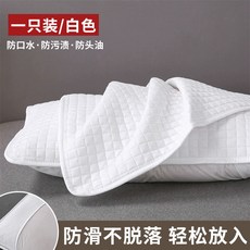 防水枕套 吸濕透氣 適合四季, 白色半包格子枕套,一只裝, 1個