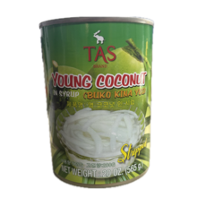 TAS 영 코코넛 인 시럽 Young Coconut Stripped x 3pcs, 565g, 3개