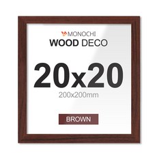 모노치 우드데코 벽걸이 액자 프레임, 1개, 브라운