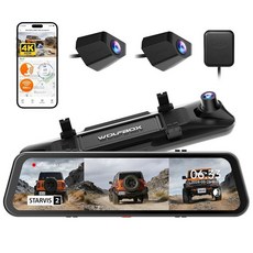 WOLFBOX G900 Tripro 범퍼 버전 3 채널 4K 미러 대시 캠 8MP STARVIS 2 IMX678 야간 시야 4K+2.5K+1080P 전면 및 후면 범퍼 대시, G900 Tripro Bumper-NO SD Card