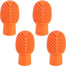4Pcs 드럼스틱 감쇠기 실리콘 드럼스틱 음소거 연습 팁 드럼 감쇠기 악기 액세서리 내구성, Orange
