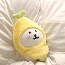 인형 옷 바나나 코스튬 바디수트 키링 과일 모자 솜깅 아이돌 무속성 솜인형 담곰이 의상, 1개, 빠나나 바디수트