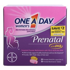 ONE A DAY 女性產前DHA膠囊+綜合維他命組, 1個, 60 件