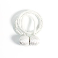 하루네 롱 커튼 타이백 (70cm) 암막커튼 볼 자석 커텐끈 타이백 1P, 1개, 화이트