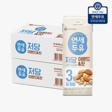 연세우유 연세 저당 아몬드 잣 두유 190ml 24개 2개