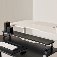 롱코 듀얼 모니터받침대 모니터선반 1200 23T, 화이트