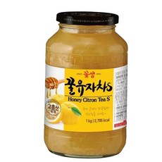 겨울차 꽃샘 꿀 유자차S 액상차 1kg, 1개