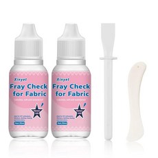60ml 원단용 프레이 스톱 체크 클리어 건조된 투명 부드럽고 유연한 브러시와 나무 스크레이퍼 포함 방지 및 가장자리 밀봉에 적합 자수 퀼트 스티치에