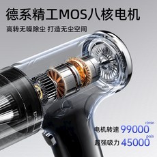 車載吸塵器 大吸力 無刷電機 手持便攜式車用吸塵器, 黑色商务款【7000PA吸力】超级快0
