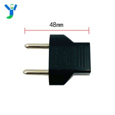 歐規電源轉接插頭轉換器 德標韓國旅遊兩孔轉圓頭插座 4MM插腳, 1個