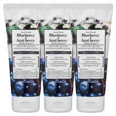 그레이스데이 리얼 프레쉬 블루베리 아사이베리 클렌징 폼, 100ml, 3개