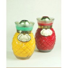 Su-Light 祈安招財旺旺燈 鳳梨造型酥油蠟燭, 1件, K212-紅色1號旺旺燈1對, 1g, 鳳梨香氣