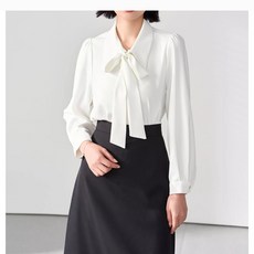 투니스 여성 무드 단색 루즈핏 긴소매 셔츠