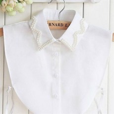 레이어드 카라 포인트 레이스 악세사리 넥 케이프 진주 여성 목걸이 목장식 옷장 깔끔