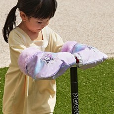 산리오 아동용 킥보드 자전거 장갑 핸드워머 핸들바 방한 커버 방한장갑 유아 어린이 키즈, 1개, 퍼플(쿠로미)