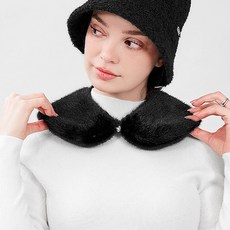 체스 체스 델린 여성골프 퍼 페이크카라 머플러 큐빅자석머