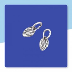 비즈톡 [SVP-26-14]순은펜던트 실버925 빗살나뭇잎 고리형 5x8mm+O링 나뭇잎펜던트