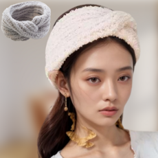 리얼세이지 세안헤어밴드 머리띠, 3개, 그레이