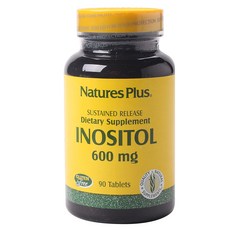 NaturesPlus 天然佳 肌醇 600mg 無麩質錠, 90入, 1個