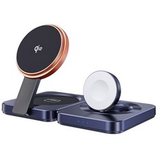 Choetech T636 Qi2 三合一磁吸折疊旅行快充無線充電器, 1組, 藍色