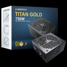 MONTECH TITAN GOLD 1000W 80 PLUS GOLD 認證 電源供應器, 750W