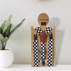 등원룩 촬영소품 어린이 멜빵 유아 서스펜더 체크 패턴 아동 벨트