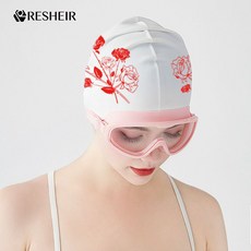 泳帽女防水不勒頭加大款長髮專用大號舒適護耳硅膠成人游泳帽女生, 1個, 單獨泳帽,純白色【硅膠泳帽】