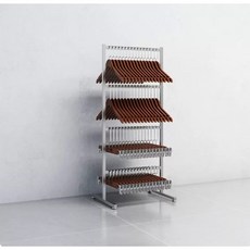 옷걸이보관 행거 거치대 매장용 옷걸이정리대 보관랙, 1. 블랙 (바퀴 포함)