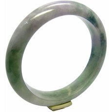 小樂 翡翠手鐲 紫霞帶膠 細膩藍 天然A貨玉鐲 (手圍18.3號 內徑57.5mm V797)