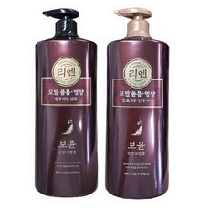리엔 보윤 전문 손상모 샴푸 1000ml + 컨디셔너 1000ml 효윤고 발효인삼/석류 함유 모발볼륨 두피케어 윤택, 2개, 1L