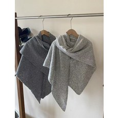 여성 니트 삼각 숄 스카프