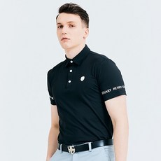 골프 남성용 소매로고 반팔티셔츠 컬러 택1, 화이트, 110