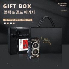 복고 미러리스 고화질 입문용 전후면 브이로그 듀얼 셀카, 1개, 블랙골드 포장 A