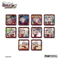 역전재판 미츠루기 레이지 스퀘어 뱃지 10개 세트 Q버전 굿즈 FANTHFUL