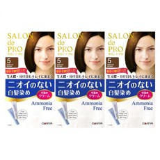살롱드프로 새치 셀프 흰머리 밝은 세치 염색약 3개입